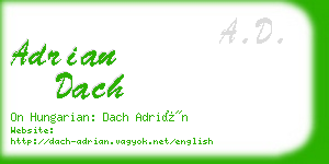 adrian dach business card